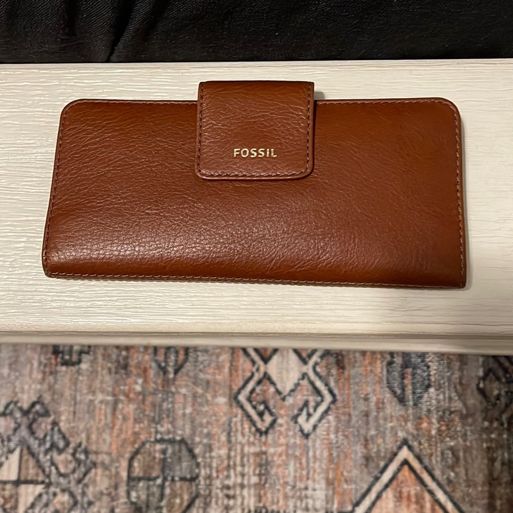 Brown fossil wallet